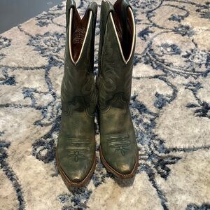Dan Post Bluish Green Cowboy Heeled Boots